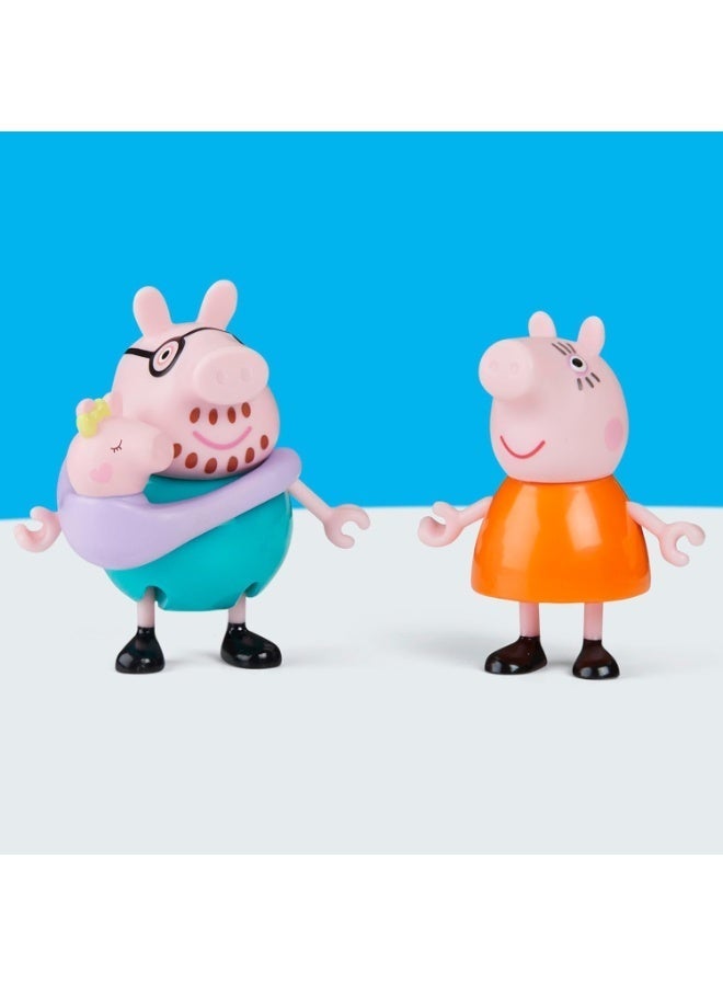 Peppa Pig Peppa's Family of Five with Baby Evie, Poseable Figures Hold Hands, Preschool Toys for Girls and Boys 3 and Up - Image 5